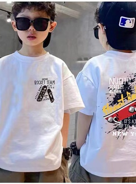 英国netx road男童短袖夏季儿童潮流帅气t恤宽松印花纯棉上衣童装