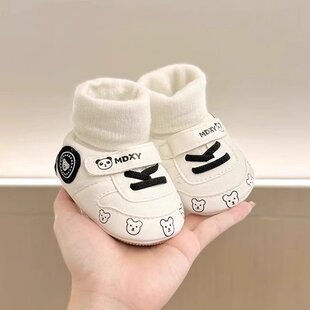 TTIT婴儿鞋袜春秋冬宝宝软底学步鞋3-12不掉防滑棉鞋袜一体