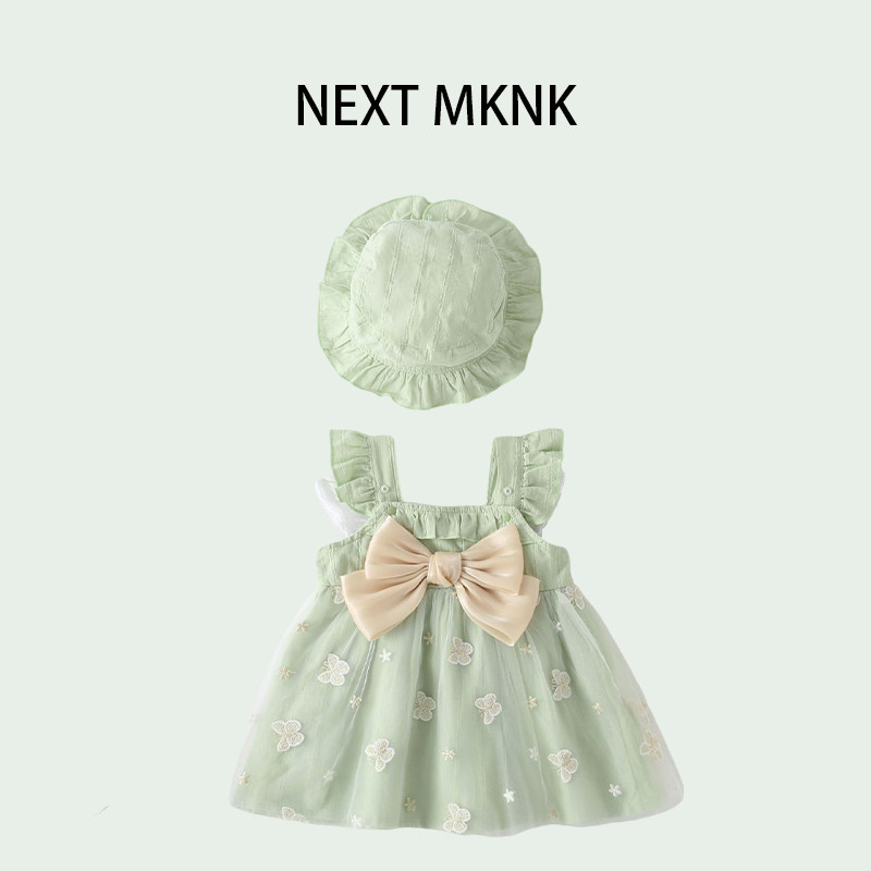 英国netx MKNK女童无袖连衣裙夏季女宝宝小雏菊汉服裙婴儿公主裙