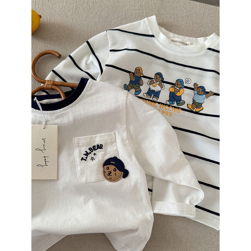 英国netx road儿童长袖T恤2025春秋新款男女童上衣宝宝条纹打底衫