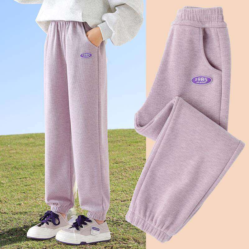 英国Next Rtxr女童裤子春装加厚加绒长裤儿童春秋糯米运动裤卫裤