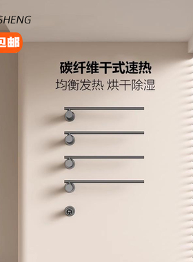 盛世鼎格智能旋转暗装电热毛巾架卫生间入墙式电加热烘干浴巾架子