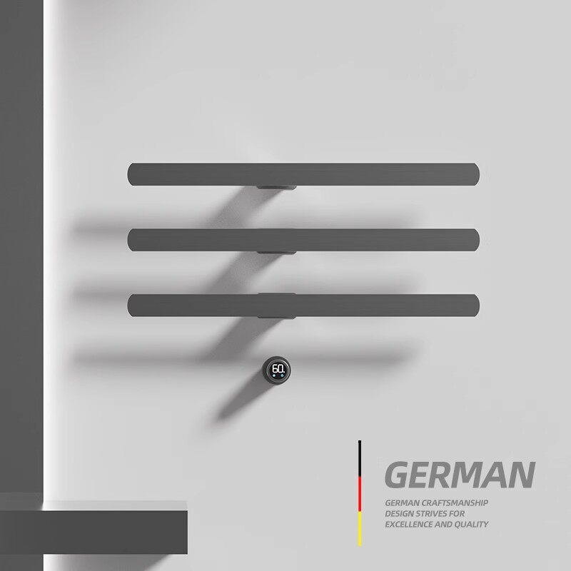 智能电热毛巾架暗装碳纤维加热烘干毛巾杆不锈钢置物架子