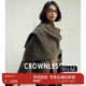 CROWNLESS未冕25秋冬新牦牛绒羊毛双面造型多穿围巾披肩中长大衣