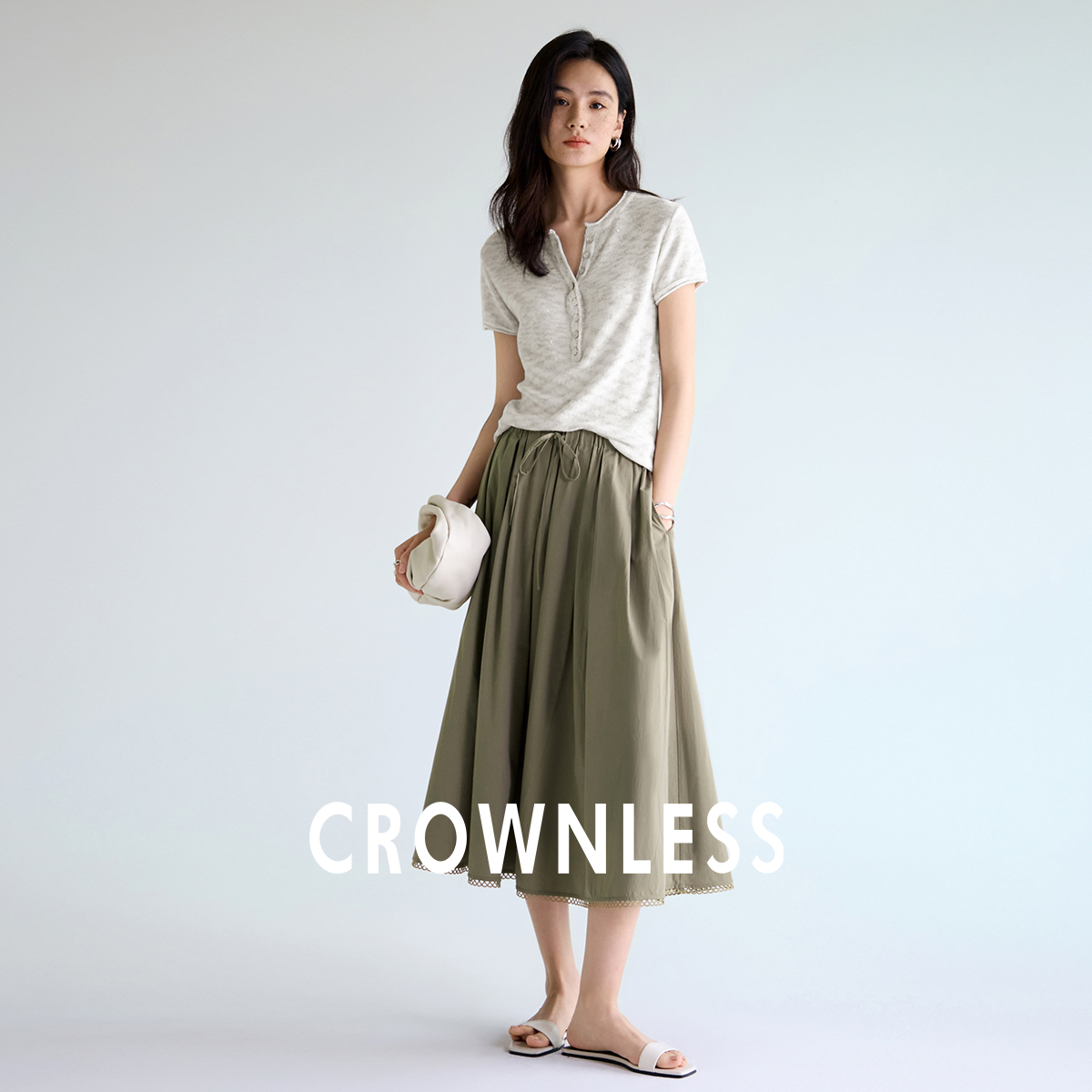 浪漫艺术花边松紧腰伞裙