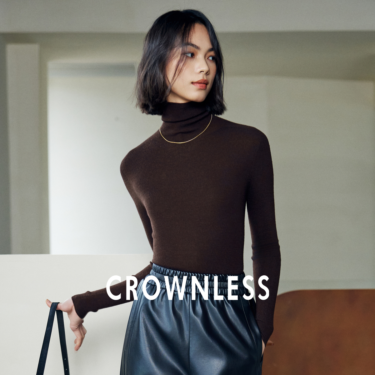 扬子羊毛高领显瘦打底针织衫