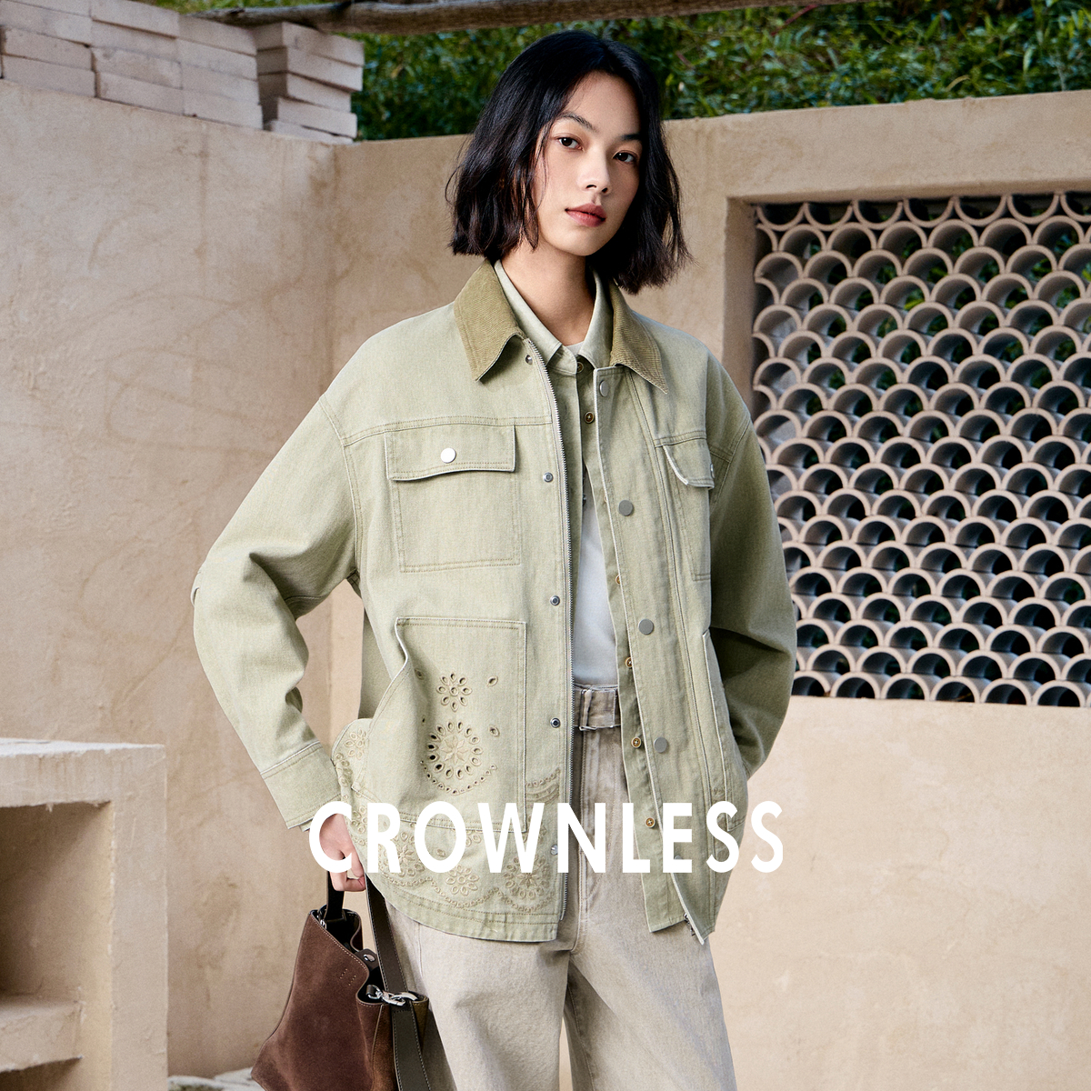 CROWNLESS复古巴恩风工装夹克