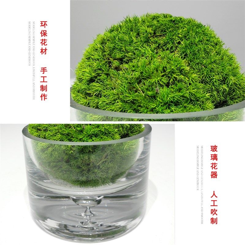 新现代轻奢仿真绿植苔藓盆景酒店茶几餐桌小摆设售W楼处样板房装,家居饰品,仿真植物盆景,淘宝优惠券,粉丝福利购,淘宝优惠卷