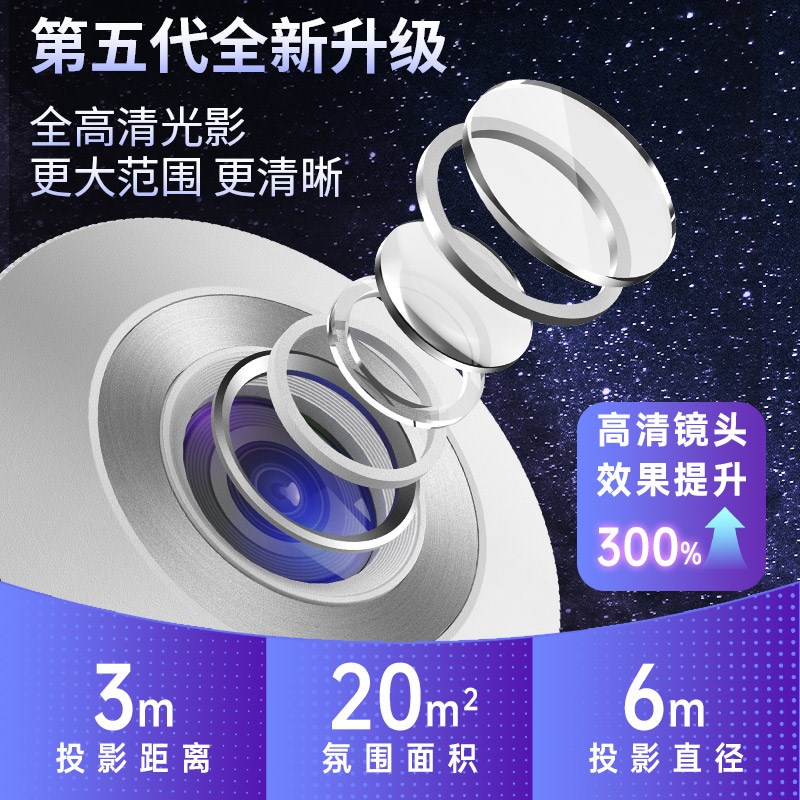 新优克拉星空灯投影仪高清小夜灯卧F室满天星氛围高清个性定制迷图片