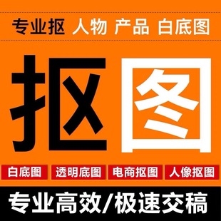 抠图P图片处理白底换背景透明底批量产品扣图修图去水印钢笔抠图