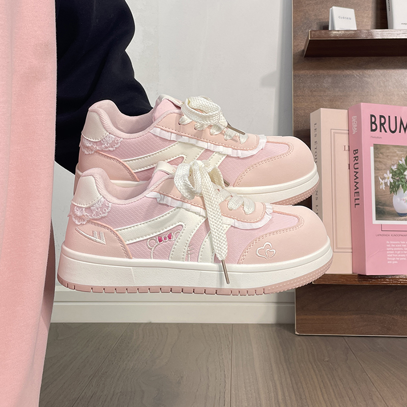 回力粉色德训鞋女可爱2025新款