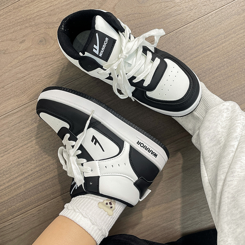 回力黑白高帮板鞋男女同款