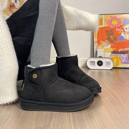 回力2025新款冬季加绒加厚雪地靴