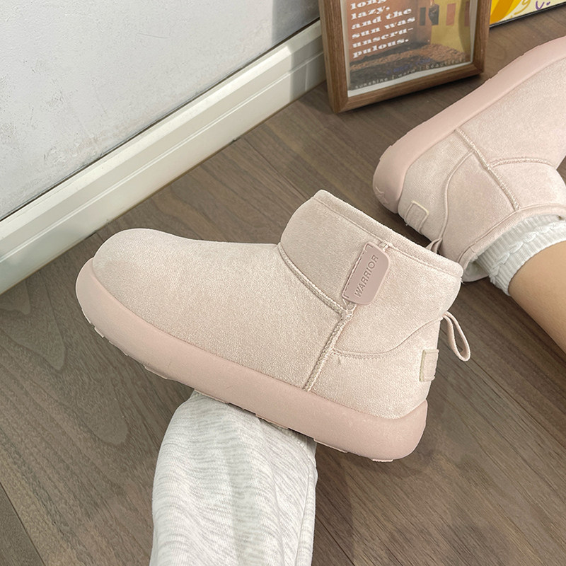 回力毛绒粉色星星雪地靴女2025冬季新款加绒加厚保暖防滑外穿短靴,女鞋,时尚雪地靴,淘宝优惠券,粉丝福利购,淘宝优惠卷