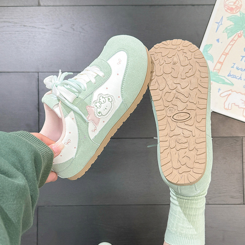 回力抹茶绿德训鞋女2026新款卡通可爱小众设计平底百搭休闲板鞋子,女鞋,休闲板鞋,淘宝优惠券,粉丝福利购,淘宝优惠卷
