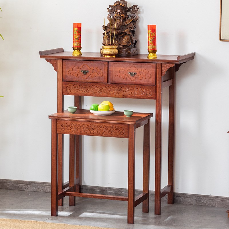 供桌香案家用佛龛新中式立柜佛台关公菩萨财神爷供奉神台小贡桌子