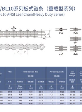 1.2寸链条 合力配套叉车链条 提升设备链条LH20/BL10 链条定制