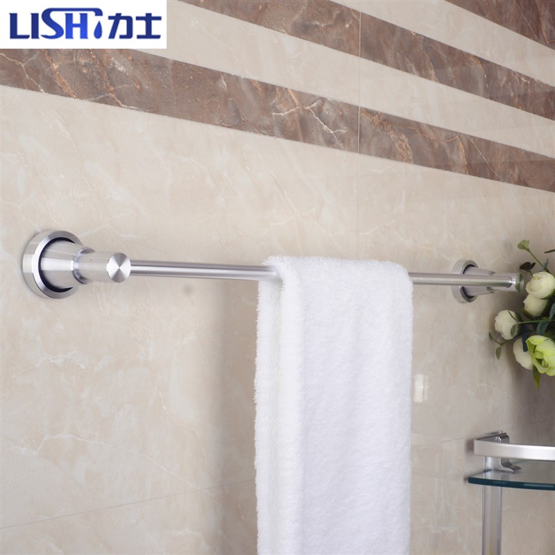 亮光拉丝太空铝毛巾杆单杆毛巾架卫浴室五金挂件 厂家直销