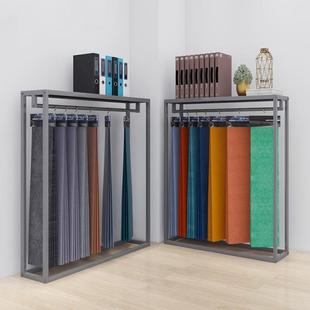 可移动货架展厅陈列架 窗帘吊卡展示架布艺布料样品色卡展架落地式