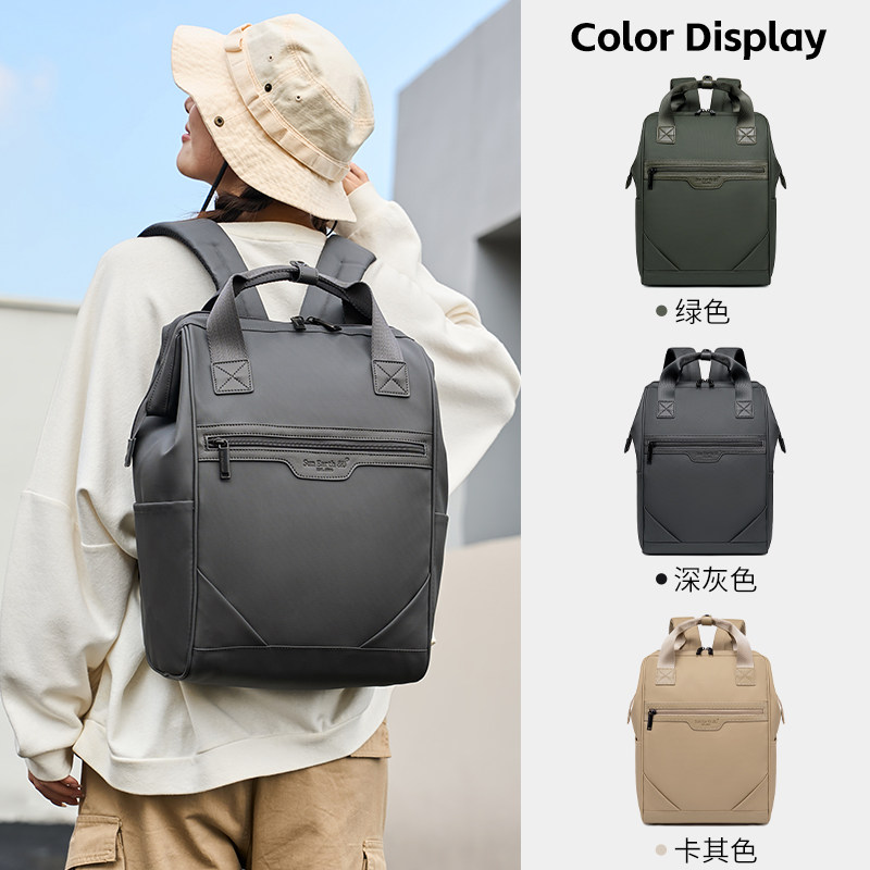 日本正品潮牌商务休闲双肩包男女通用大容量旅行电脑包男防水书包