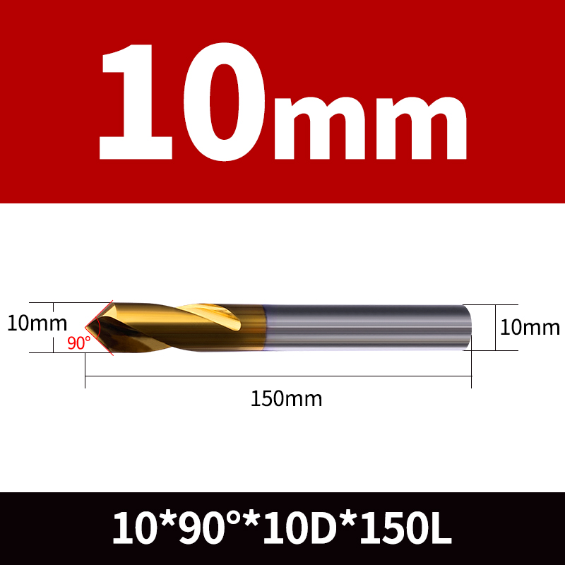数控速钢镀钛定点钻90度倒角刀加长中心钻头开孔器含钴定心钻