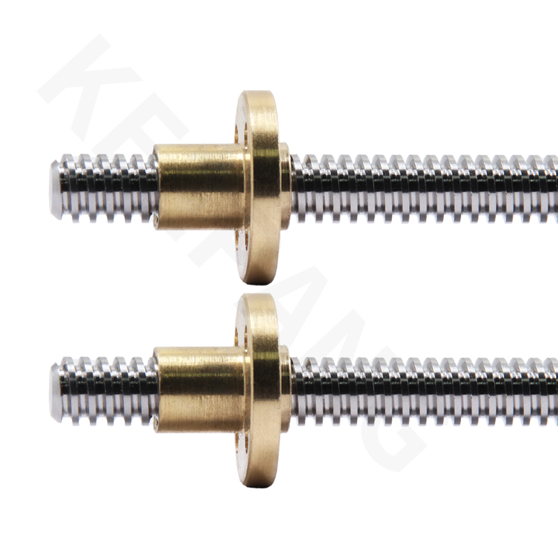 T型T8步进电机丝杆3D打印机梯形丝杆300mm套装配螺母导程2MM直径8