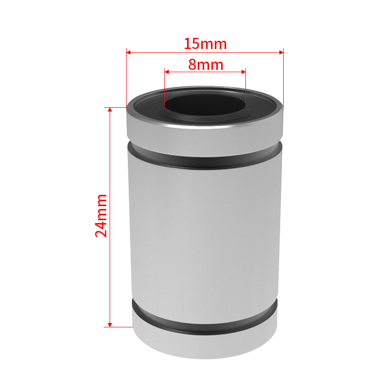 3D打印机配件LM6/8/10/12/16/20UU直线轴承 加长光轴运动滑动电镀