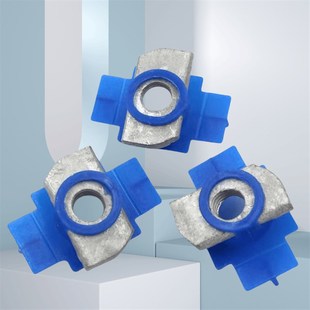 热镀锌塑翼螺母长方形型压块塑翼螺帽C型钢光伏配件M8*6 M10M12*8