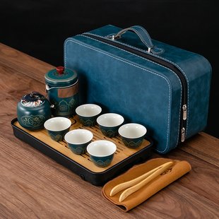 便携式 整套旅行陶瓷功夫茶具套装 家用泡茶壶杯简约户外茶具礼品