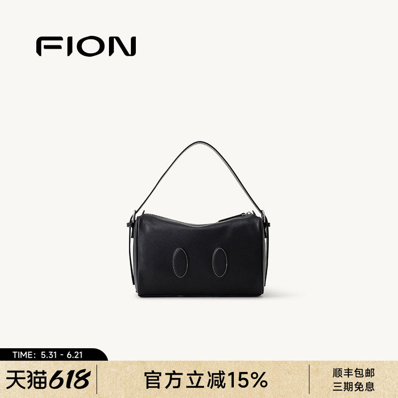 FION菲安妮奥莱女包迪士尼米奇波士顿包新款单肩斜挎包通勤方型包
