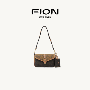 Fion 子母包通勤单肩斜挎包腋下小包包 菲安妮老花小方包 女士新款