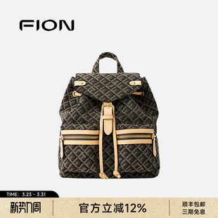 Fion 旅游轻便设计感小众旅行包包 菲安妮老花双肩背包女2025新款