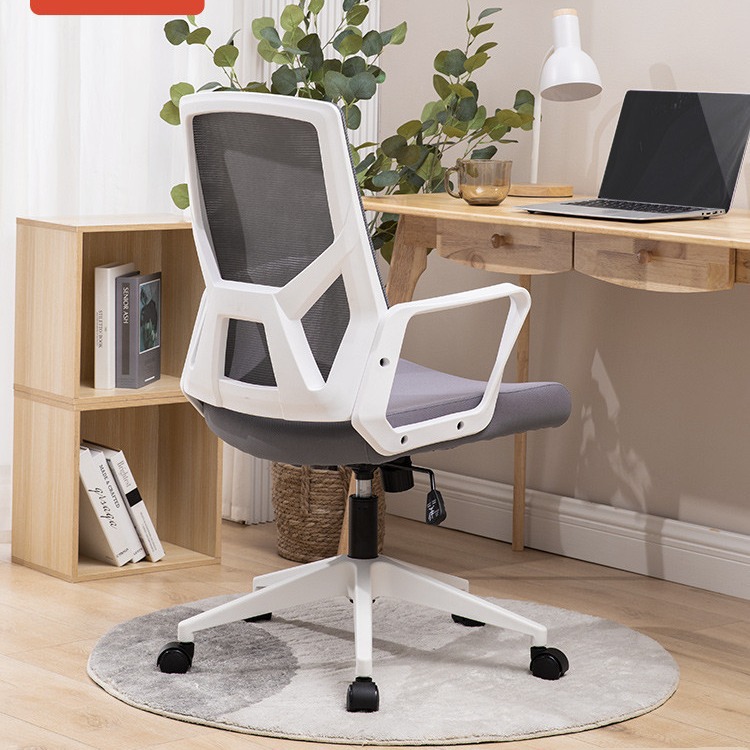 可折叠靠背电脑椅职员办公椅家用舒适久坐人体工学椅升降旋转椅子