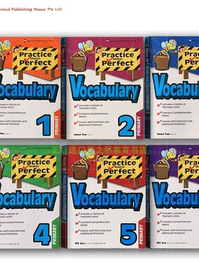 新加坡小学词汇练习册Practice makes perfect Vocabulary  有解释 英文原版教辅 1-6年6册 备考AEIS考试