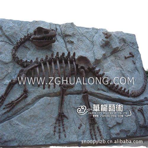 恐龙骨架玻璃钢仿真化石骨架模型互动沙坑寻宝考古化石板恐龙蛋