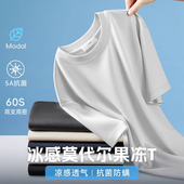 薄2025新款 60S莫代尔重磅短袖 T恤男夏季 冰丝排汗速干清爽抗菌宽松