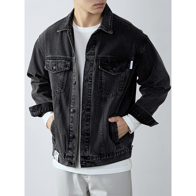 复古美式休闲牛仔外套男春秋季潮