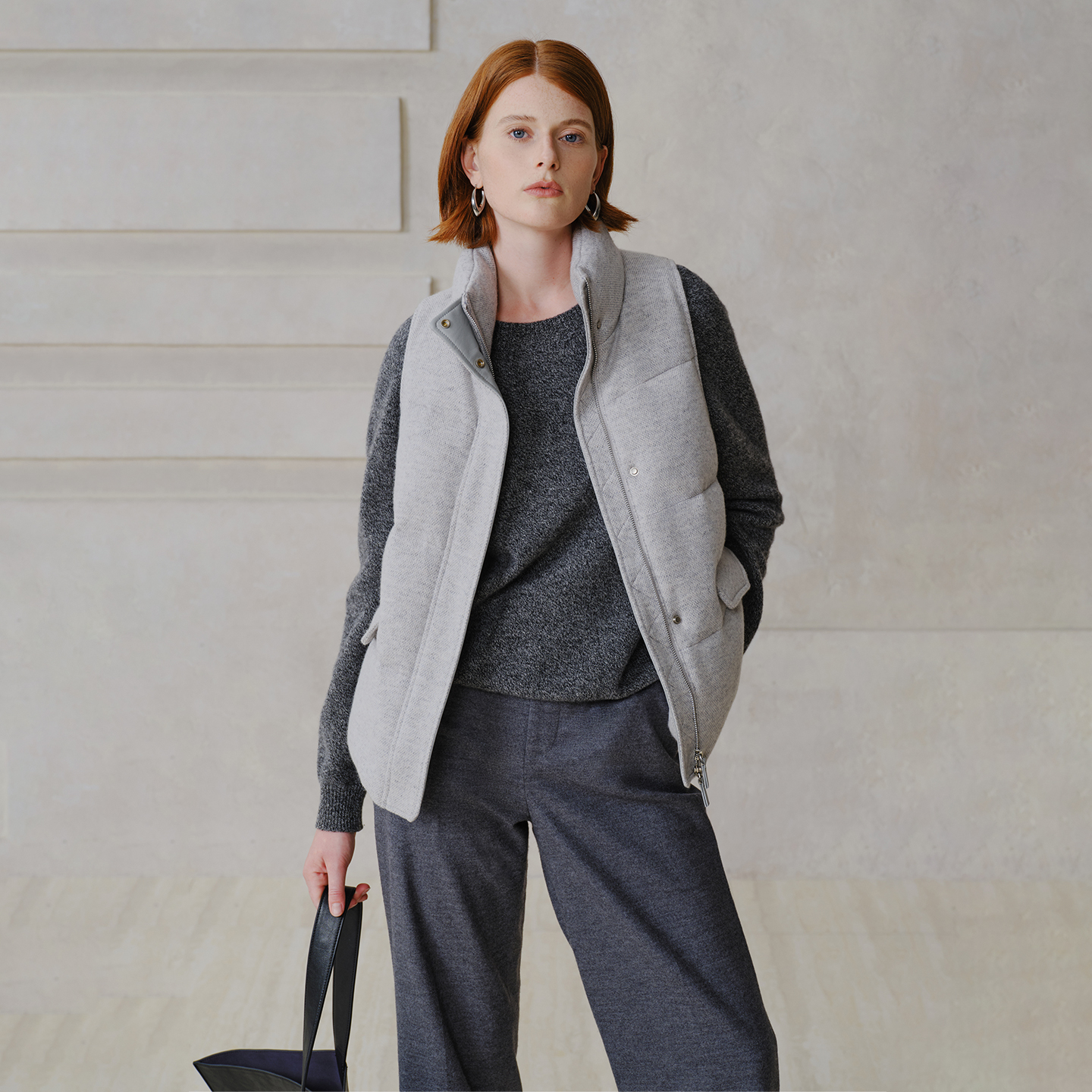 VERTOW灰色90%鹅绒马甲