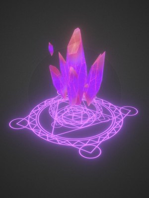 美少女战士效果C4D/FBX/STL水晶雕花魔法欧式模型素材OBJ/USD