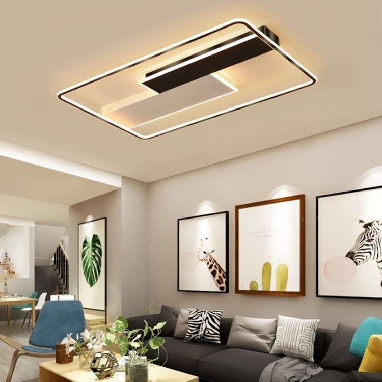 黑白款客厅大灯现代简约led吸顶灯大气家用时尚创意个性卧室灯具