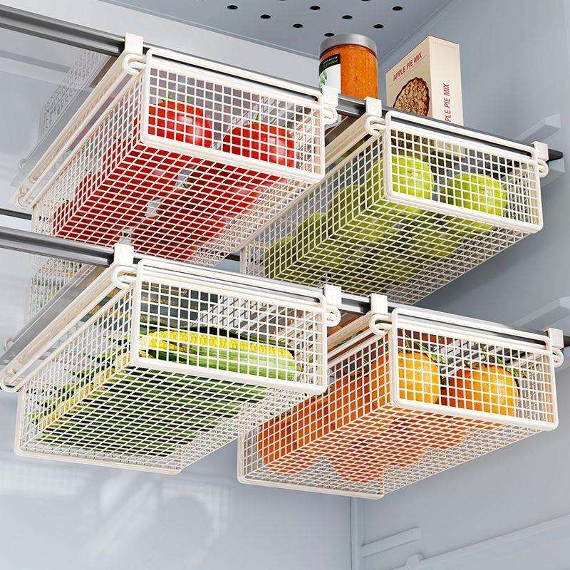 内部神器冷冻冰箱保鲜抽屉式收纳盒悬挂厨房置物架挂篮托蔬菜瓜果