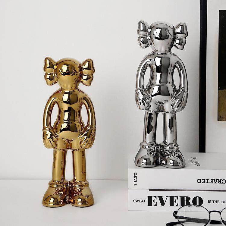 客厅电视柜酒柜装饰品摆件房间桌面轻奢公仔陶瓷电镀书柜摆设,玩具/童车/益智/积木/模型,毛绒/玩偶/公仔/布艺类玩具,淘宝优惠券,粉丝福利购,淘宝优惠卷