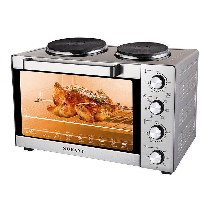 电烤箱跨境家用大功率烘焙烤箱65L容量多层烤箱466sokany