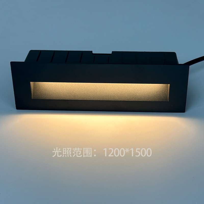 嵌入式长纯平led楼梯踏步台阶别墅踢脚墙壁角灯6瓦户外防水地脚灯