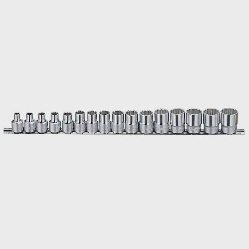 GENIUS天赋工具 3/8系10mm14件套英制12十二角手动套筒组TW-314S