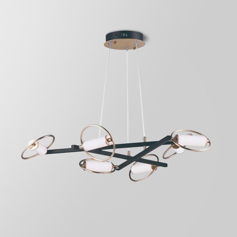 新款9头餐厅吊灯圈美式简约客厅卧室样板房设计师艺术个性吊灯