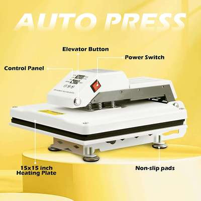 YF65A15自动烫画机Auto heat press machine自动热转印机