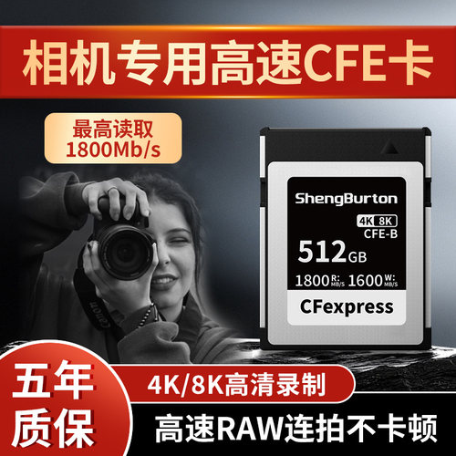 圣伯顿CFe相机256G存储卡