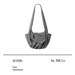 ARCcc x SUIXIN随形 小号飞碟流浪包 翻盖单肩斜挎包 格纹邮差包