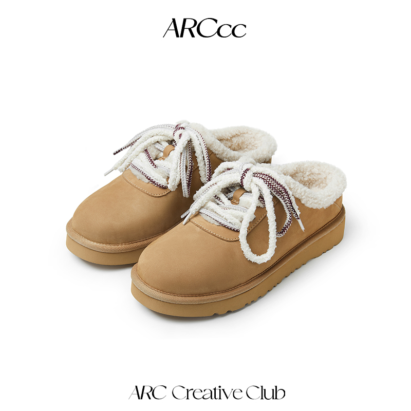 【即将上线】ARCcc WMNS S04 系带雪地穆勒鞋真皮靴加绒保暖增高